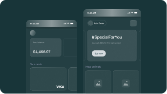 Mobile and web app design preview